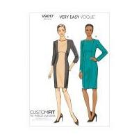 Vogue Ladies Easy Sewing Pattern 9017 Panelled Fitted Dresses