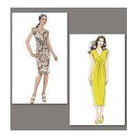 vogue ladies easy sewing pattern 8724 pleat dress with cup sizes