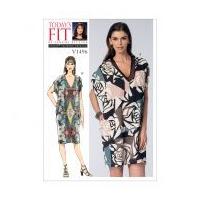 Vogue Ladies Easy Sewing Pattern 1496 V Neck Cocoon Dresses