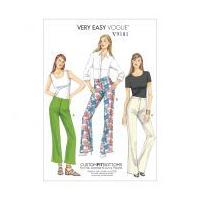 vogue ladies easy sewing pattern 9181 custom fit bootcut pants