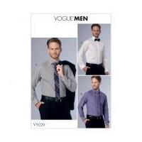 Vogue Mens Sewing Pattern 9220 Standard, Tailored & Slim Fit Shirts