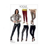 vogue ladies easy sewing pattern 9210 close fitting seamed skinny pant ...