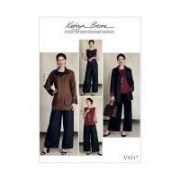 Vogue Ladies Sewing Pattern 9217 Top, Dolphin Hem Pants & Reversible Jacket