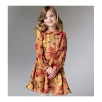 Vogue Girls Easy Sewing Pattern 9141 Lined Dresses & Belt