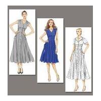 vogue ladies easy sewing pattern 8577 tea dress with pockets