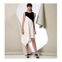 Vogue Ladies Easy Sewing Pattern 9107 Colour Block Tunic Top, Dresses & Pants