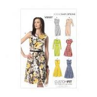 Vogue Ladies Easy Sewing Pattern 9167 Notch Neck Princess Seam Dresses