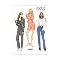 vogue ladies easy sewing pattern 9160 jumpsuits in 3 styles belt