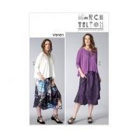 Vogue Ladies Sewing Pattern 9161 Very Loose Fitting Top & Skirt