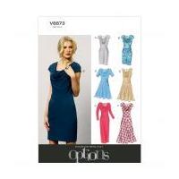 Vogue Ladies Easy Sewing Pattern 8873 Cowl Neck Dresses