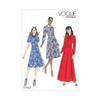 Vogue Ladies Sewing Pattern 9201 Inverted Pleat Shirtdresses