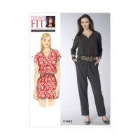 Vogue Ladies Sewing Pattern 1483 Raglan Sleeve Jumpsuit & Romper