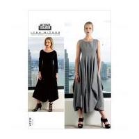 vogue ladies easy sewing pattern 1312 dresses with full skirt