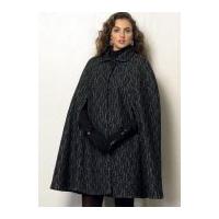 vogue ladies easy sewing pattern 8959 cape coats in 3 lengths