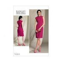 vogue ladies easy sewing pattern 1513 asymmetrical draped neck dress