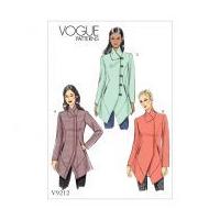 vogue ladies sewing pattern 9212 seamed collared lined jackets