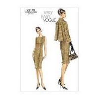 Vogue Ladies Easy Sewing Pattern 8146 Dress & Jacket Suit