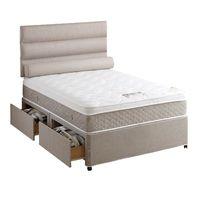 Vogue Synergy Pocket 2000 Divan Set Vogue Synergy 2000 Divan Platform Standard Mirco Fibre Latte - No Drawer - Single