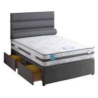 vogue sunstone star gel feel 1500 divan set 2 drawers double