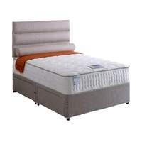 Vogue Emperor Latex Pocket 1500 Divan Set Vogue Emperor Latex 1500 Divan Platform Standard Micro Fibre Stone - 2 Drawer - King