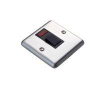 Volex 20A Silver Effect Indicator Switch