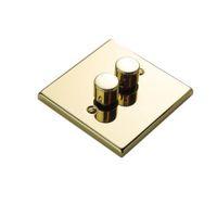 Volex 2-Way Double Brass Effect Dimmer Switch