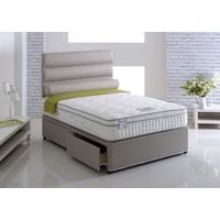 vogue talalay latex coral star 2000 pocket spring fabric divan bed wit ...