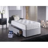 Vogue Memory Sprung Fabric Divan Bed with Jumbo Drawer