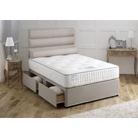 vogue talalay latex marine star 1000 pocket spring fabric divan bed wi ...