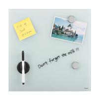 vonhaus glass magnetic memo board clear