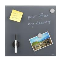 VonHaus Glass Magnetic Memo Board in Grey