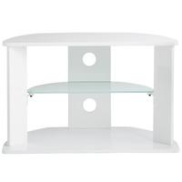 VonHaus White Glass TV Stand 37\