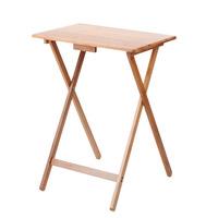 vonhaus bamboo single folding snack tray laptop table