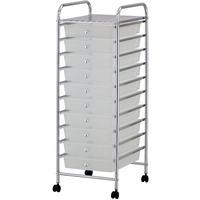 vonhaus 10 drawer trolley white