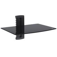 VonHaus 1x Floating Glass Shelf - Black