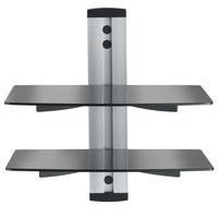 vonhaus 2x floating shelf silver