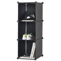 VonHaus 3x Storage Cubes - Black