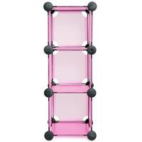 vonhaus 3x half storage cubes pink