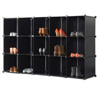 VonHaus 15x Storage Cubes - Black