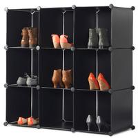 vonhaus 9x storage cubes black