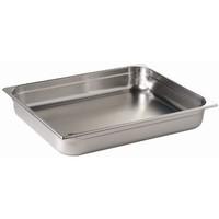 Vogue K802 Stainless Steel 2/1 Gastronorm Pan, 65 mm