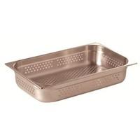 Vogue K840 Stainless Steel Perforated 1/1 Gastronorm Pan, 65 mm