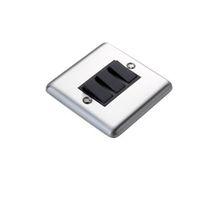 volex 10ax 2 way stainless steel effect triple light switch