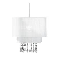 Voile Beaded Non Electric Pendant Light in Silver