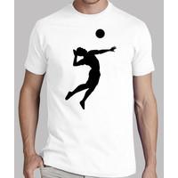 Volleyball jumping player