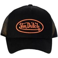 von dutch cap matt 01 black orange womens hat in black