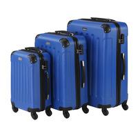 VonHaus 3 Piece Blue Lightweight Luggage Set