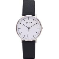 Votch New Collection Vegan Leather Watch - Black & Silver