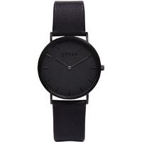 votch classic collection vegan leather watch all black
