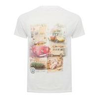 Volkswagen mens pure cotton short sleeve crew neck graphic print t-shirt - White